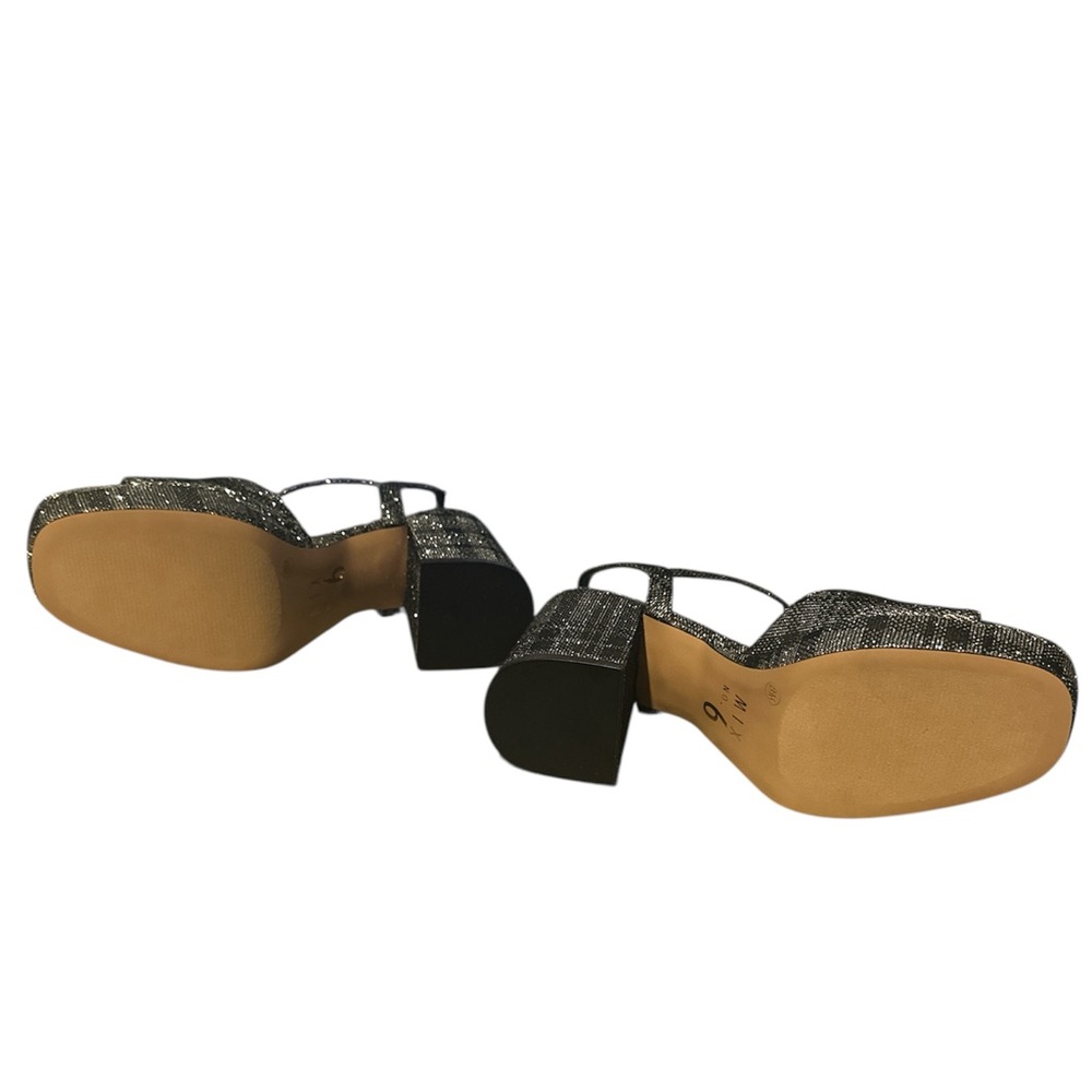 Mix No. 6 Halia Sandal, Grey/Black Plaid, women’s size 8M - Picture 5 of 10